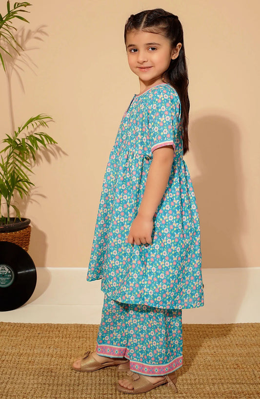 Swiss Lawn Digital Printed 2 Piece Suit - INPE-02 - OCH25TE - Blue - Casual Collection