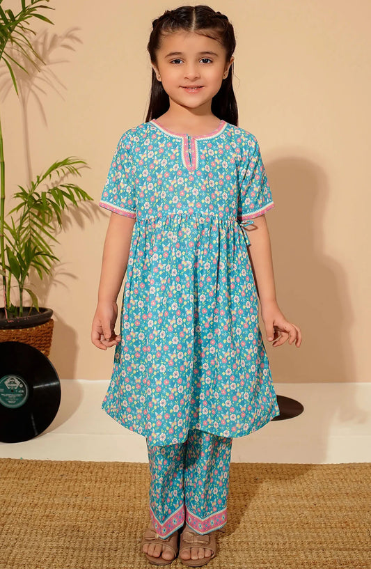 Swiss Lawn Digital Printed 2 Piece Suit - INPE-02 - OCH25TE - Blue - Casual Collection