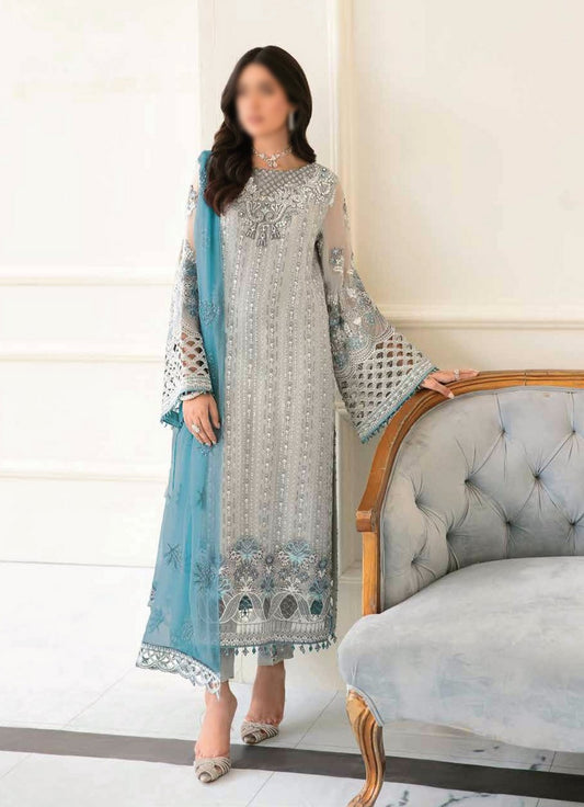 01 Pebble Safeera Luxury Chiffon Collection Vol 12 2023