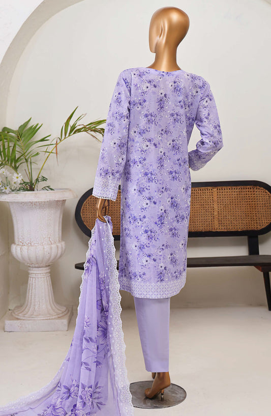 HZ Textile Chikankari Lawn Unstitched 3 Piece Suit - PEC-976 - HZ25PEC - Purple - Summer Collection
