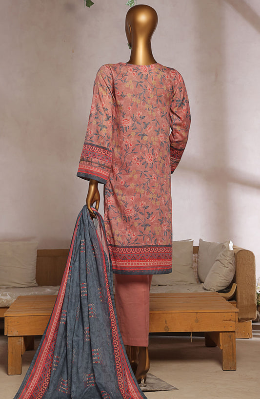 Aashkaaar by HZ Textile Embroidered Lawn Stitched 3 Piece Suit - EPL-3P-007 - HZ25ASHV5 - Pink - Summer Collection