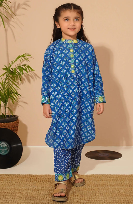 Swiss Lawn Digital Printed 3 Piece Suit - INPE-07 - OCH25TE - Blue - Casual Collection