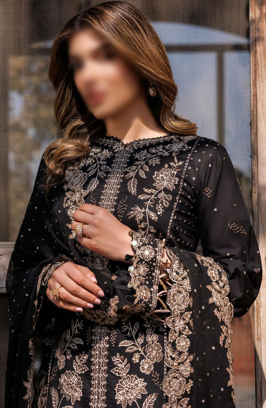 Farasha Kaavish Eid Festive Lawn SS Collection 2024 - 03- RAVEN AURA