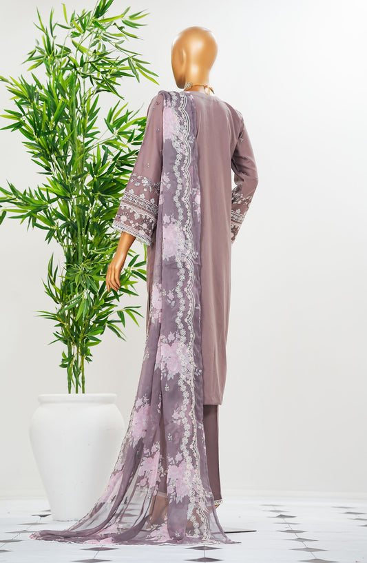 Durnaz by Amna Khadija Embroidered Jacquard Lawn Stitched 3 Piece Suit - AM25DRN - Rang e Haya - Purple - Festive Collection