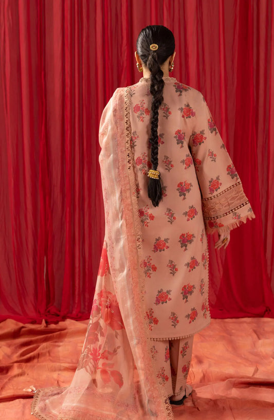 Sheen Prints By Alizeh 2024 - 03 CORAL PEACH