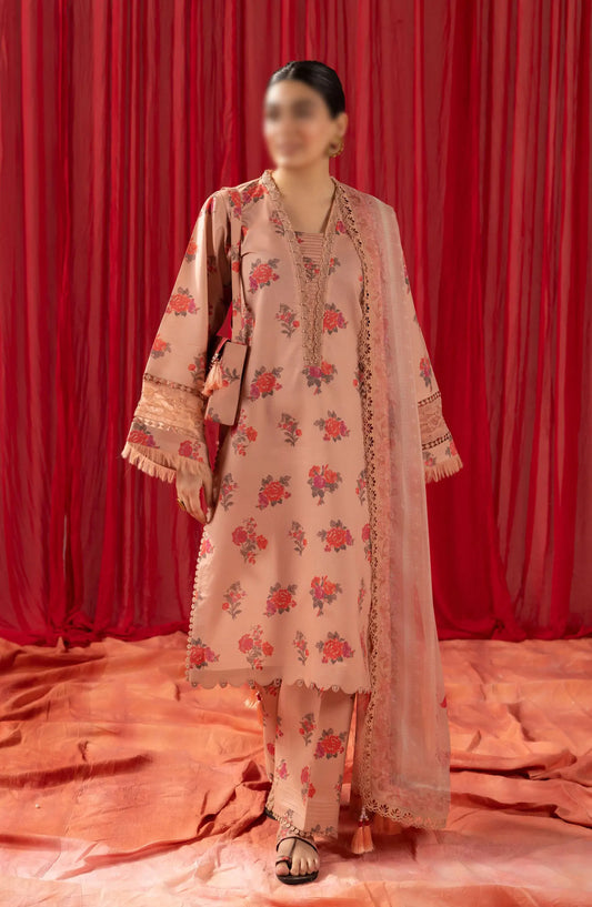 Sheen Prints By Alizeh 2024 - 03 CORAL PEACH