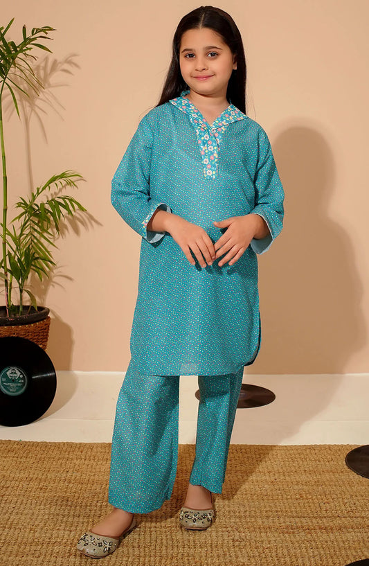 Swiss Lawn Digital Printed 3 Piece Suit - INPE-06 - OCH25TE - Blue - Casual Collection