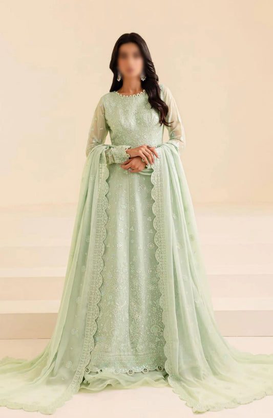 Farasha Lumiere Unstitched Festive Formals 2024 - 04 Aqua Dream
