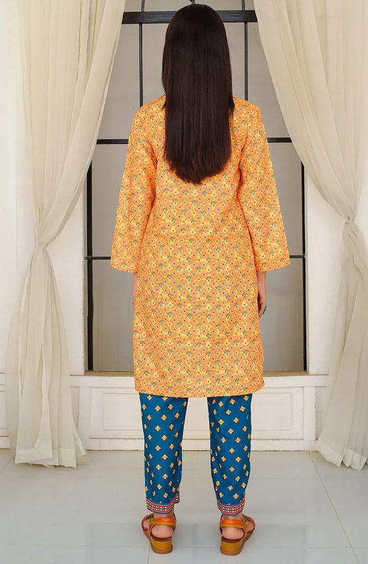 Swiss Lawn Digital Printed 2 Piece Suit - COR-134 - OCH25CO - Orange - Summer Collection