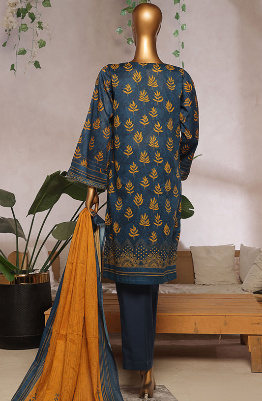 Aashkaaar by HZ Textile Embroidered Lawn Stitched 3 Piece Suit - EPL-3P-004 - HZ25ASHV5 - Blue - Summer Collection