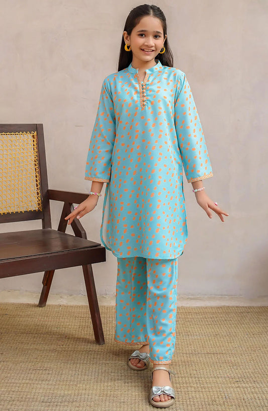 Swiss Lawn Digital Printed 2 Piece Suit - COR-131 - OCH25CO - Blue - Summer Collection