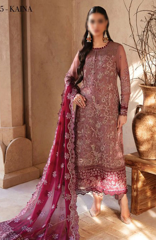 Xenia Formals Yesfir Unstiched Luxury Collection 2024 - 05 KAINA