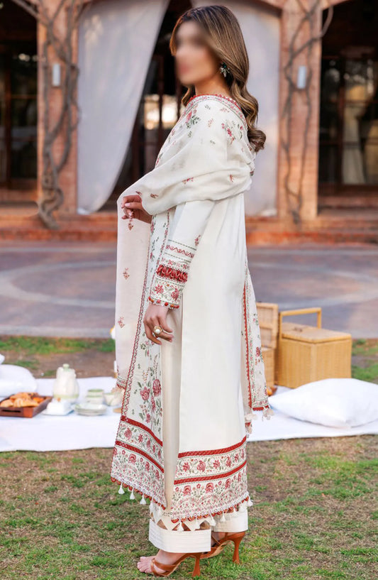 Farasha Kaavish Eid Festive Lawn SS Collection 2024 - 06- SURREAL WHITE