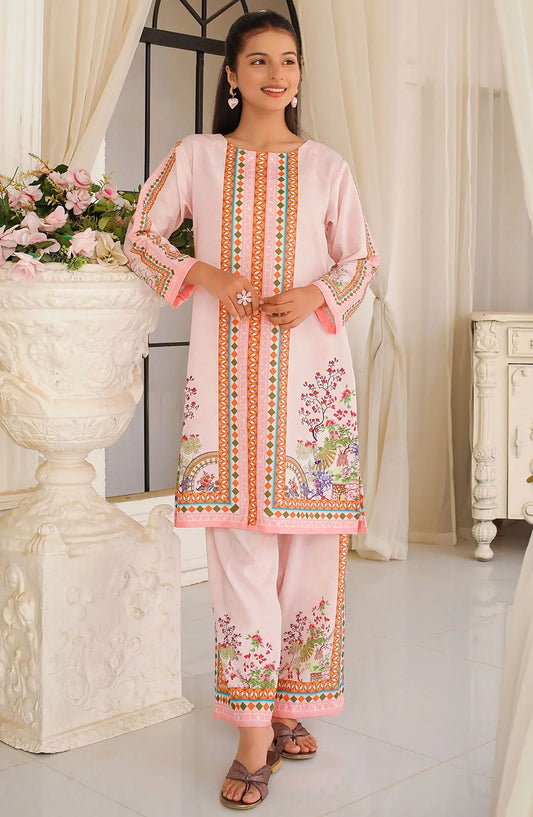 Swiss Lawn Digital Printed 2 Piece Suit - COR-128 - OCH25CO - Pink - Summer Collection