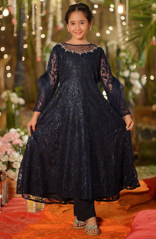 Sequence Net Hand Adda Work 3 Piece Suit - MAX-32 - OCH25GFS - Black - Casual Collection