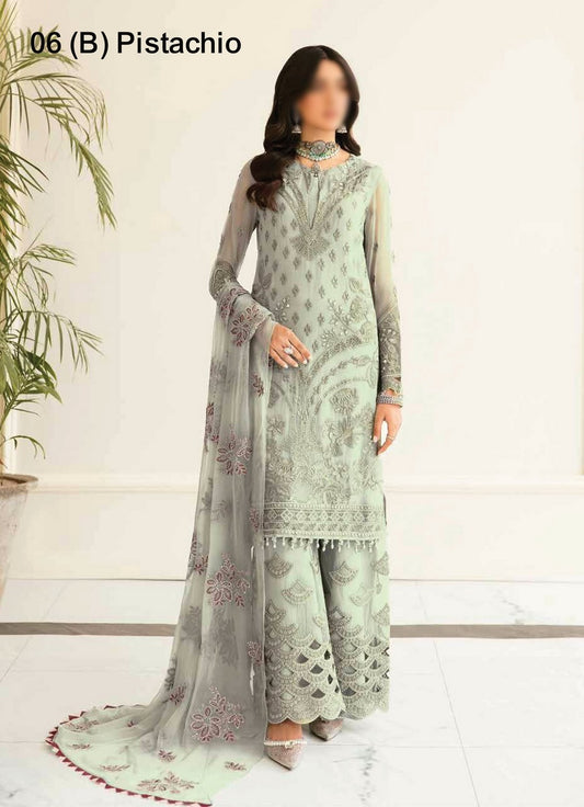 06 Pistachio Safeera Luxury Chiffon Collection Vol 12 2023