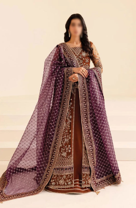 Farasha Lumiere Unstitched Festive Formals 2024 - 07 Crimson Allure