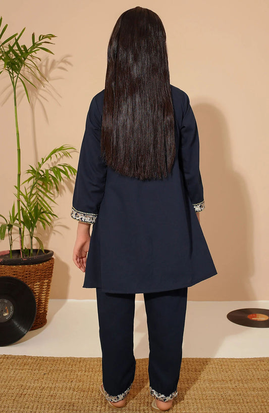 Cotton Embroidered 2 Piece Suit - INCE-06 - OCH25GFS - Blue - Casual Collection