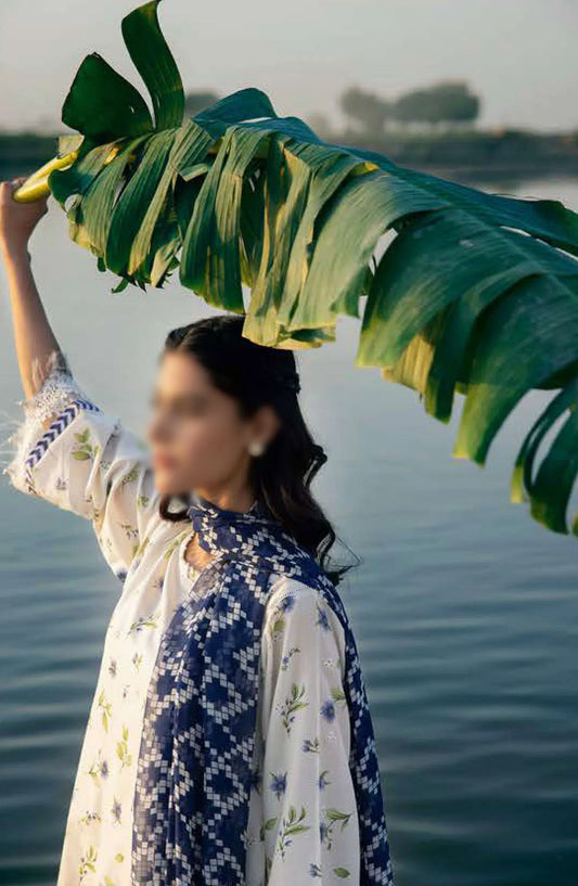 Maria B M Basics Unstitched Lawn Edition 2024 - Design 01 A