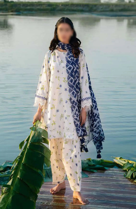 Maria B M Basics Unstitched Lawn Edition 2024 - Design 01 A