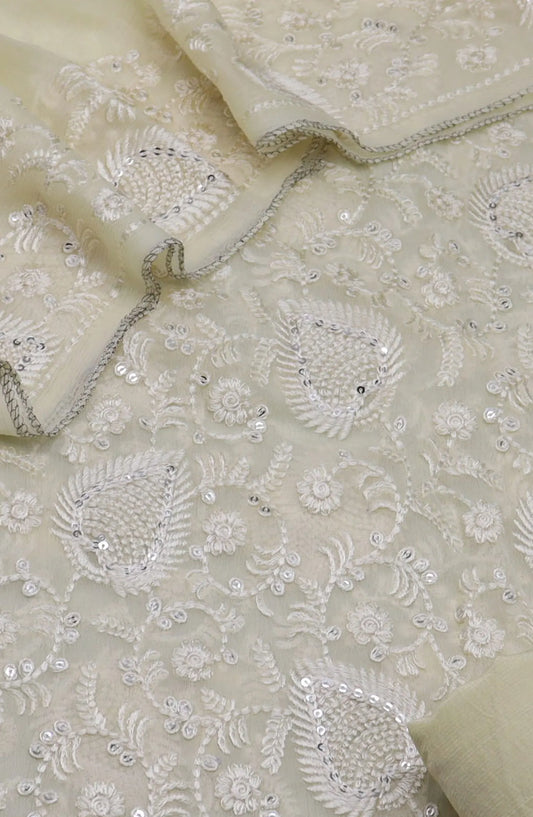 Elysia Unstitched Exclusive Embroidered Crinkle Chiffon Collection 2024 - 106311 E