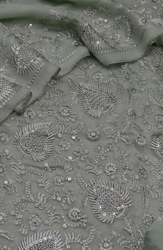 Elysia Unstitched Exclusive Embroidered Crinkle Chiffon Collection 2024 - 106311 F