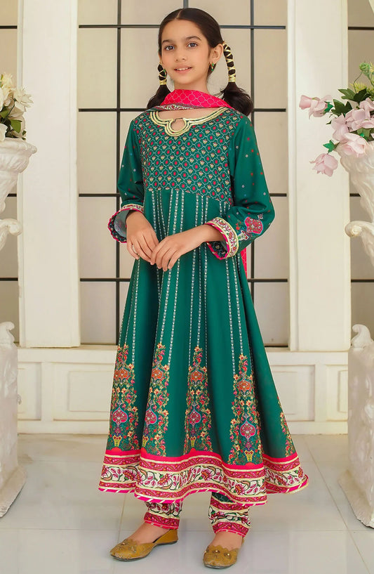 Swiss Lawn Digital Printed 3 Piece Suit - CORF-01 - OCH25GFS - Green - Casual Collection