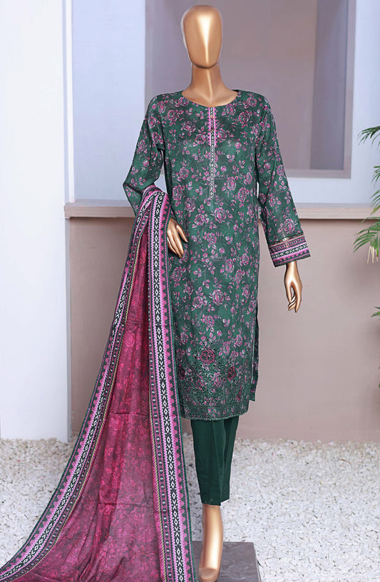Vital by HZ Textile Embroidered Lawn Unstitched 3 Piece Suit - VEC-112 - HZ25VEBD - Green - Summer Collection