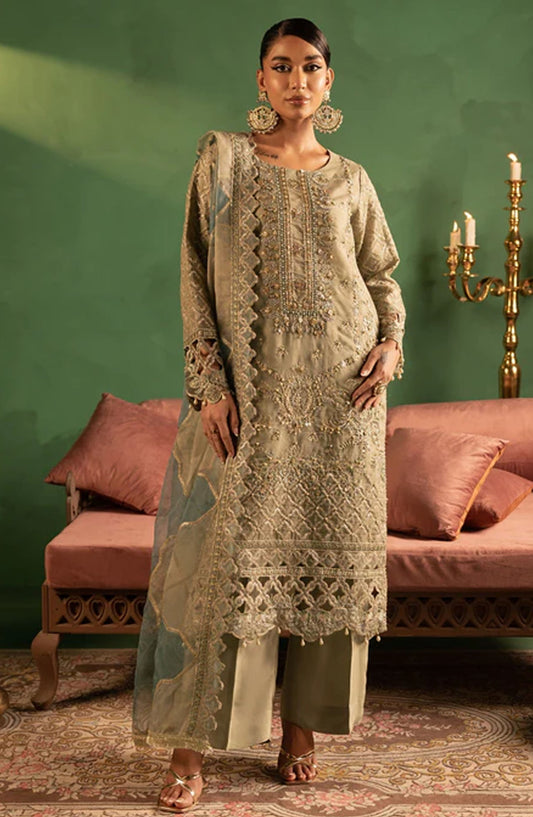 Aaraish by Diara Embroidered Organza Stitched 3 Piece Suit - US-644 Roheen - DC25AA - Mint - Formal Collection