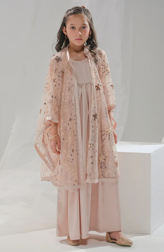 Fairy Tale Bloom - 2pcs Long Dress + Net Jacket