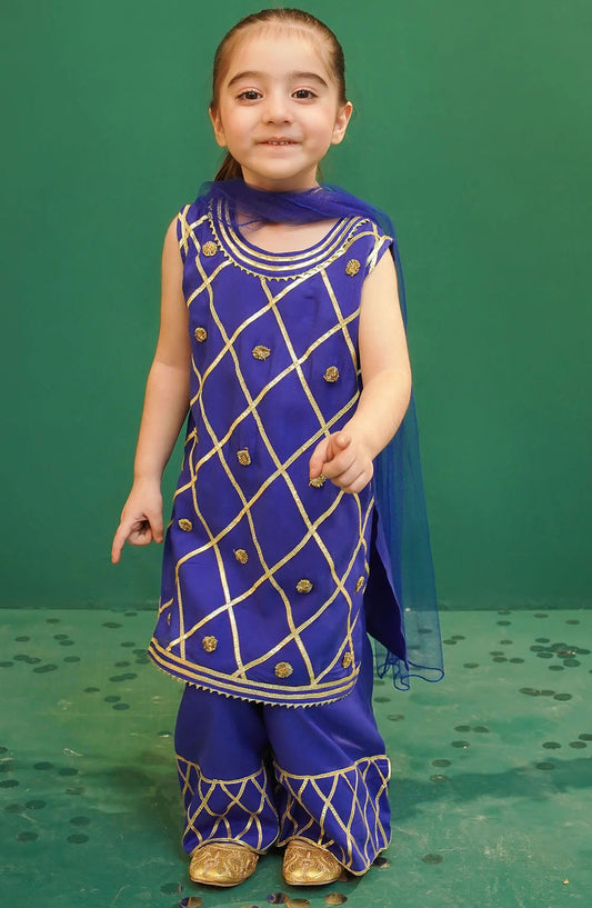 Rod Silk Embellished 3 Piece Suit - INCE-02 - OCH25TE - Blue - Casual Collection