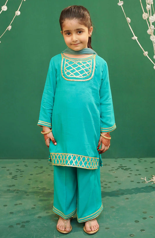 Rod Silk Embellished 3 Piece Suit - INCE-03 - OCH25TE - Blue - Casual Collection