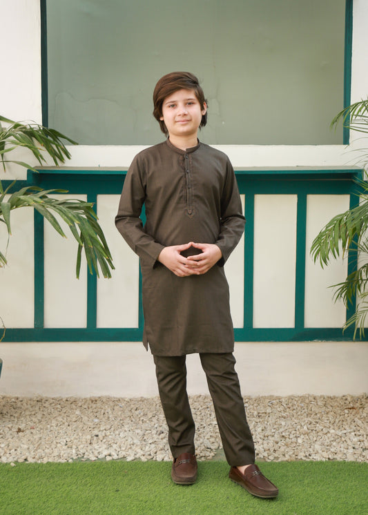 Olive Green Kurta Trouser AH 090