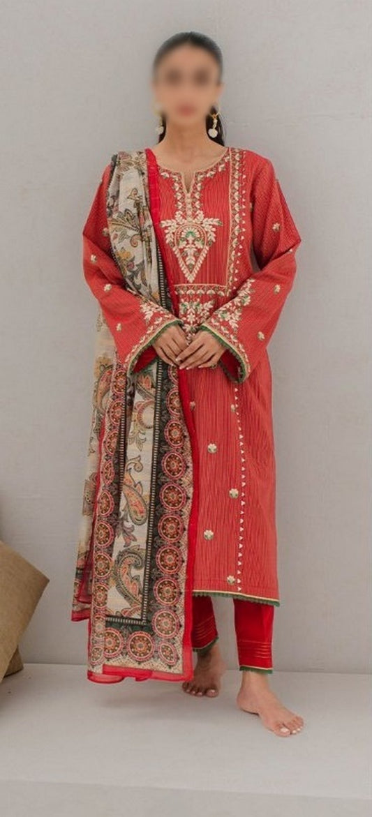 30188 Zellbury Unstitched Lawn Collection 3 Pc