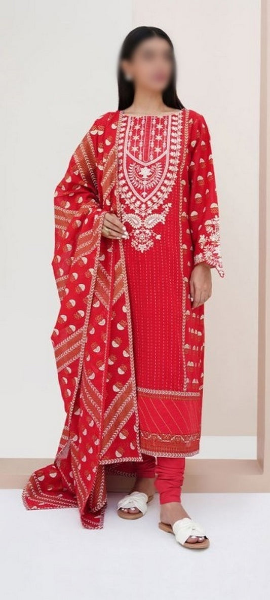 30195 Zellbury Unstitched Lawn Collection 3 Pc