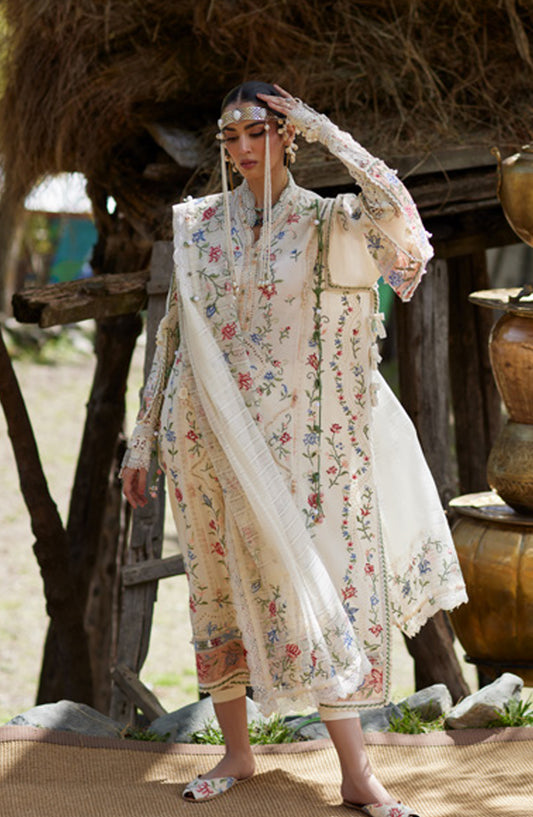 Kashmee by Elan Embroidered Lawn Unstitched 3 Piece Suit - 3B - EL26KSM - Fawn - Summer Collection