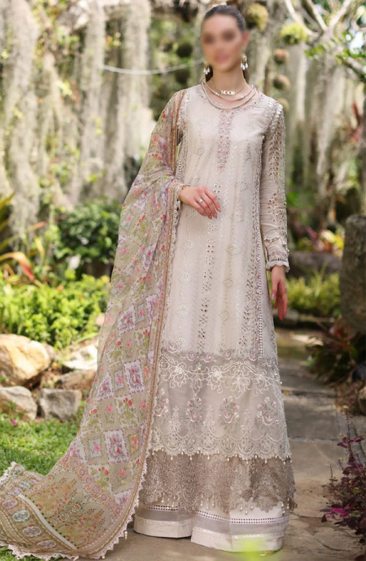 Noor By Saadia Asad Luxury Chikankari Lawn Collection 2024 - D 03 B