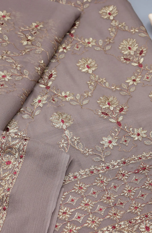 Malhar Unstitched Exclusive Embroidered Crinkle Chiffon Collection 2024 - 4011 C