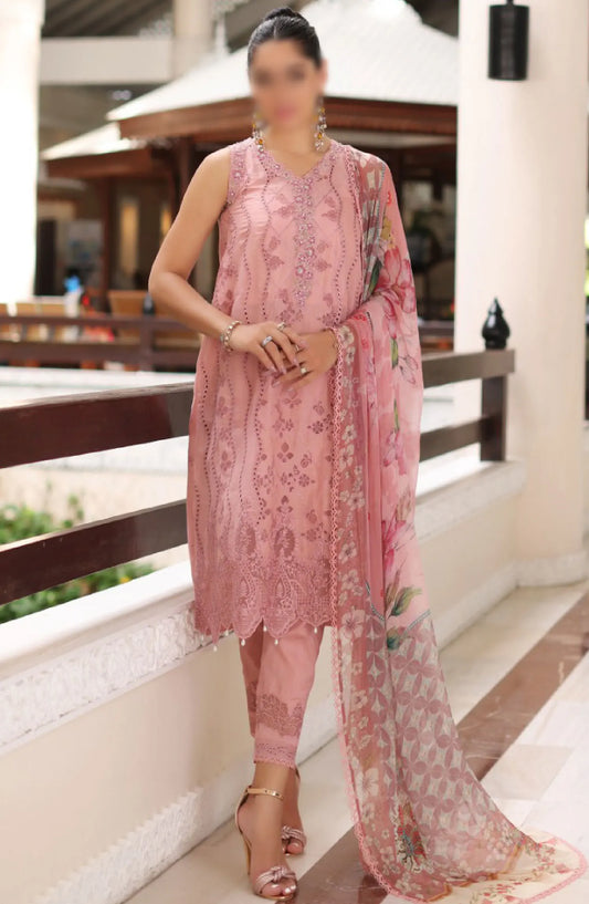 Noor By Saadia Asad Luxury Chikankari Lawn Collection 2024 - D 04 B