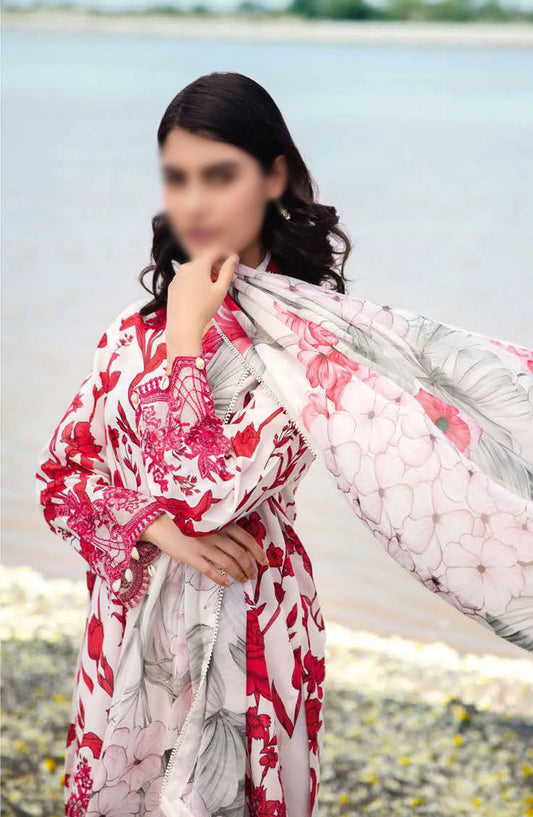 Maria B M Basics Unstitched Lawn Edition 2024 - Design 05 A