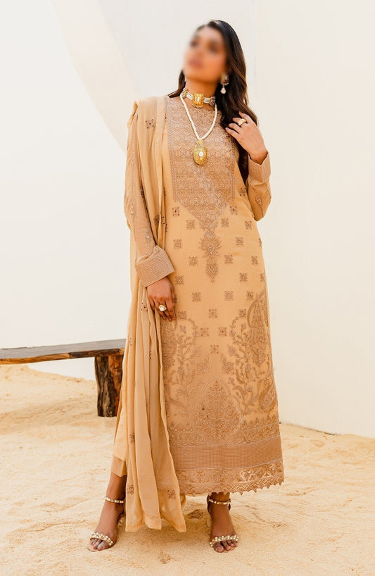 Mashq Sejal Luxury Chiffon Collection 2023 - 501 DESERT DUST