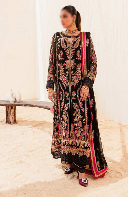 Mashq Sejal Luxury Chiffon Collection 2023 - 507 Black Iris