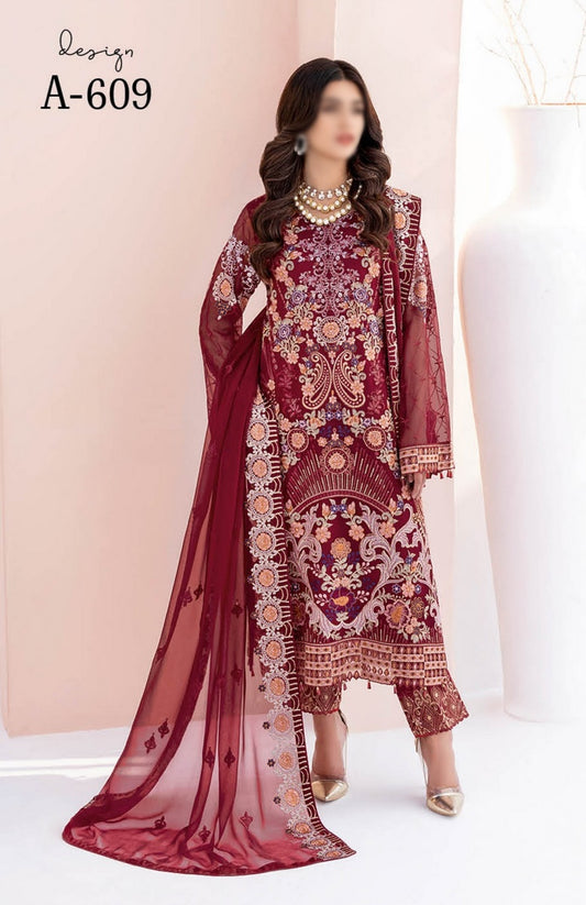 609 Ramsha Chevron Chiffon Collection Vol 06 2023