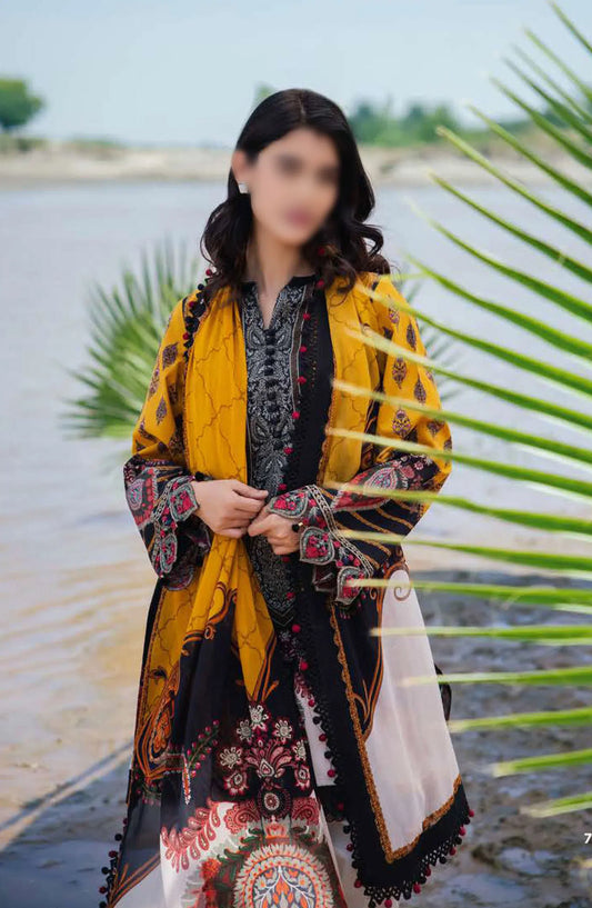 Maria B M Basics Unstitched Lawn Edition 2024 - Design 07 B