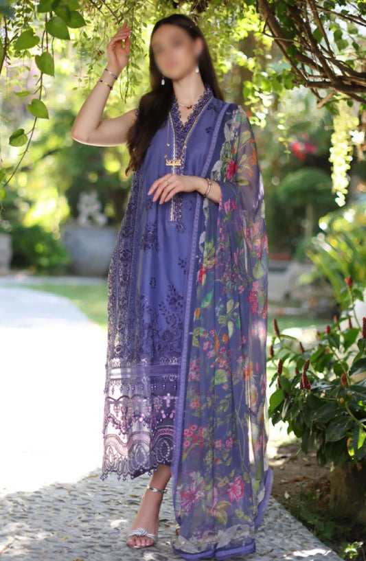 Noor By Saadia Asad Luxury Chikankari Lawn Collection 2024 - D 08 A