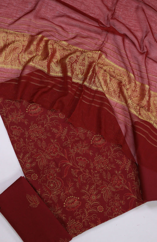 Sabeha by Amna Khadija Embroidered Lawn Unstitched 3 Piece Suit - AM25SB - D-02 - Red - Summer Collection