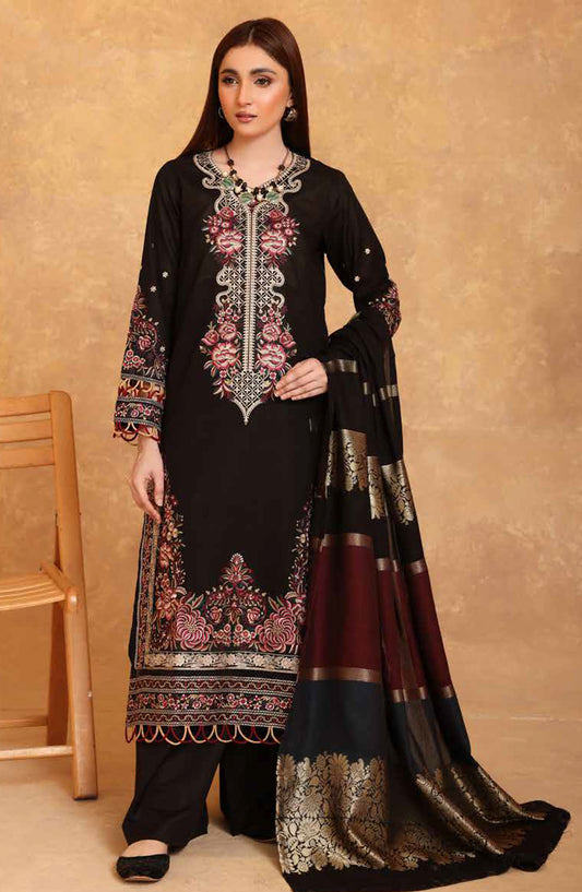 Adeeva by Johra Embroidered Jacquard Lawn Unstitched 3 Piece Suit - JH-704 - JH25ADV - Black - Summer Collection