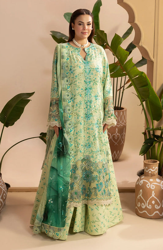 Al Karim Gulkar Embroidered Viscose Unstitched 3 Piece Suit - GK-03 - AK26GLK - Lemon - Winter Collection