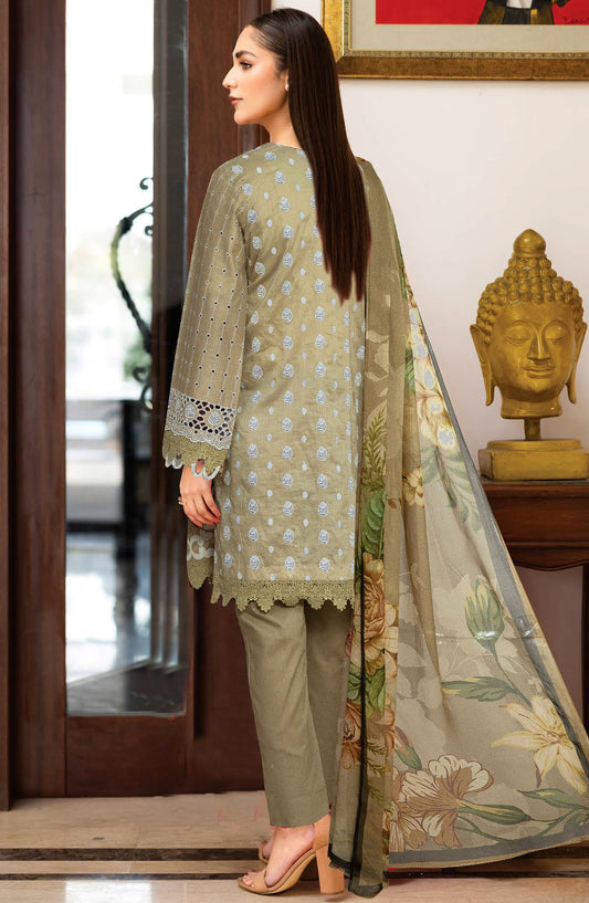 Alyana by Johra Embroidered Chikankari Lawn Unstitched 3 Piece Suit - JH-854 - JH25ALN - Green - Summer Collection