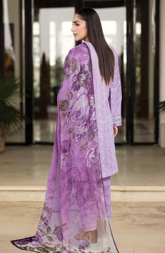 Alyana by Johra Embroidered Chikankari Lawn Unstitched 3 Piece Suit - JH-853 - JH25ALN - Purple - Summer Collection